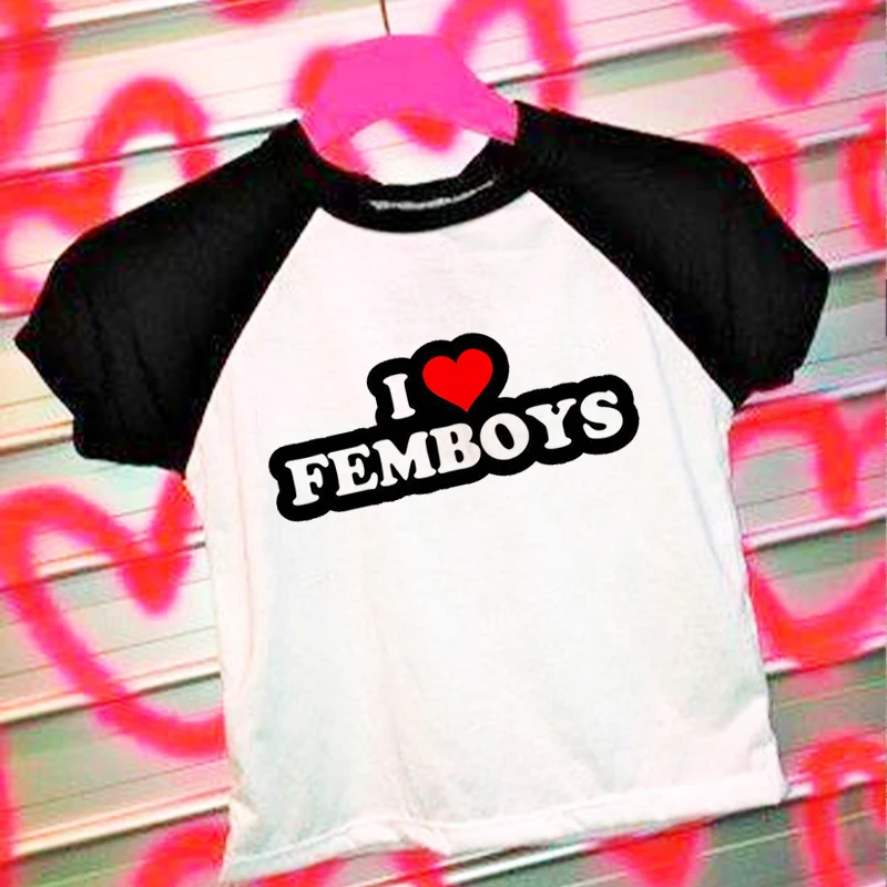 Kawaii Femboy Korean Style Fashion Streetwear Crop Top Woman Cute Harajuku Yk2 Korean Fashion Clothes