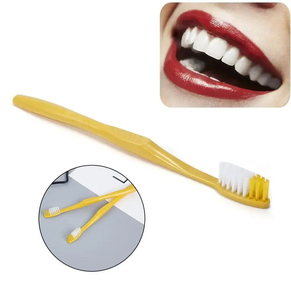 10pcs Disposable Toothbrush Adult Soft Bristle Toothbrush Bamboo Charcoal Family Pack Street Stall Toothbrush