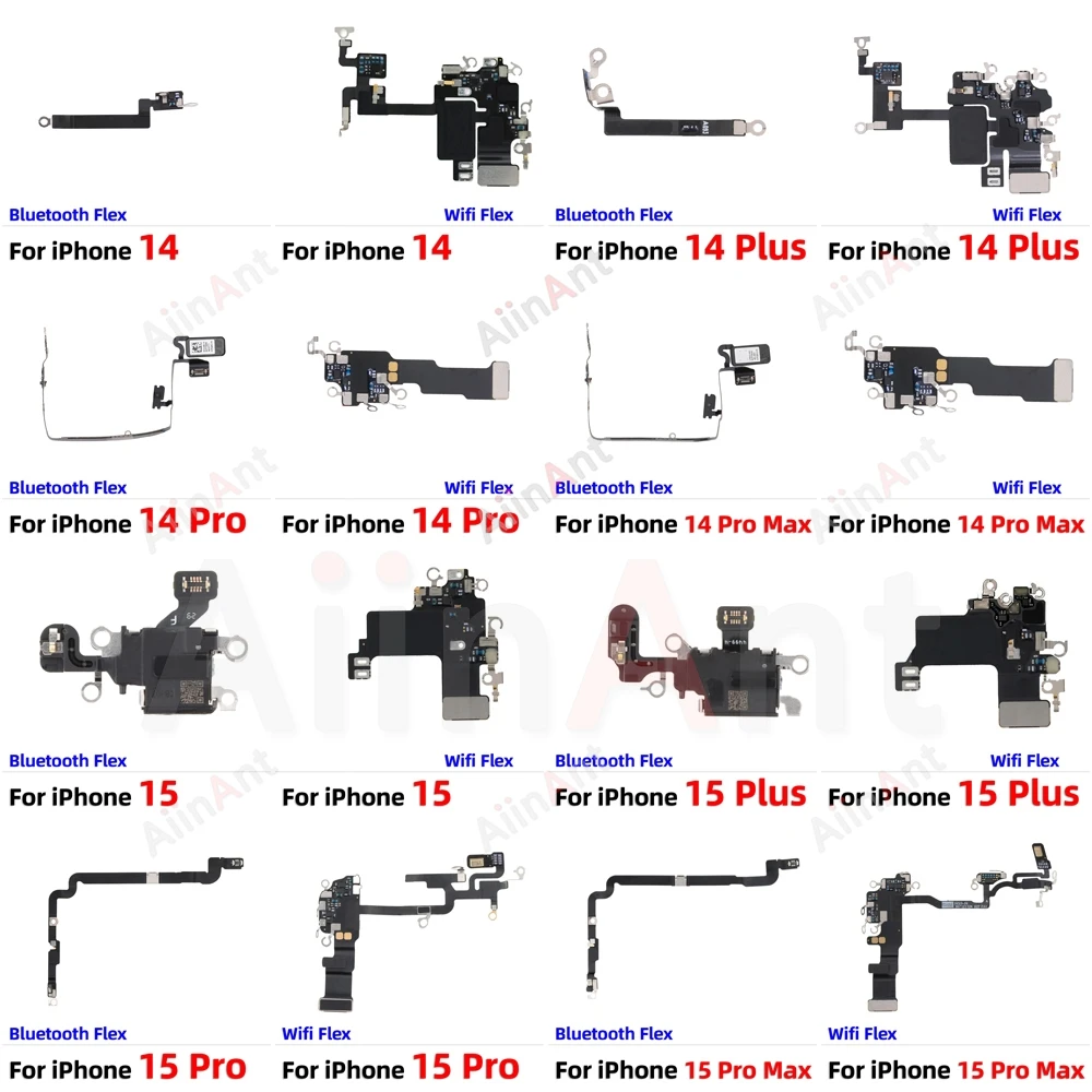 AiinAnt Origina NFC Bluetooth GPS Cellular Antenna WI-FI Signal Wifi Flex Cable For iPhone 14 15 Pro Max Plus mini