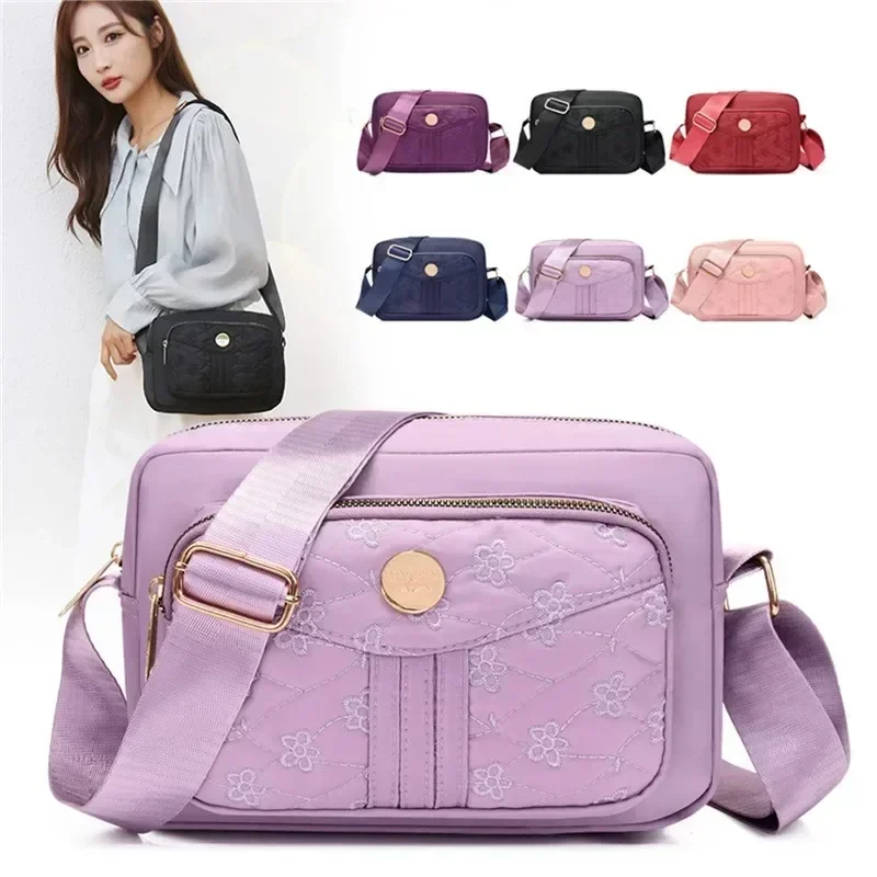 Fashion Elegant Small Shoulder Bag Women CrossBody Bags Nylon Tote Bag Coin Purse Female Phone Pouch Ladies Daily Messenger Bag