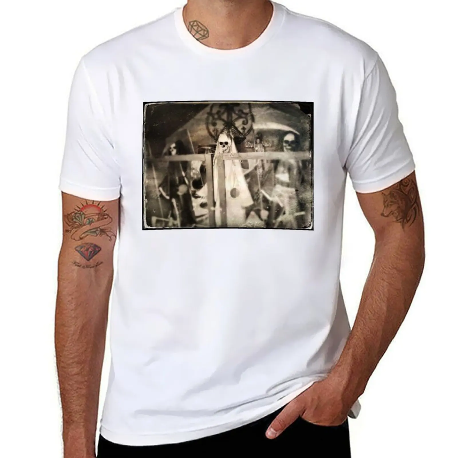 

Santisima Muerte Shrine (Sepia Version) T-Shirt man t shirt designer t shirt man designer T-Shirt