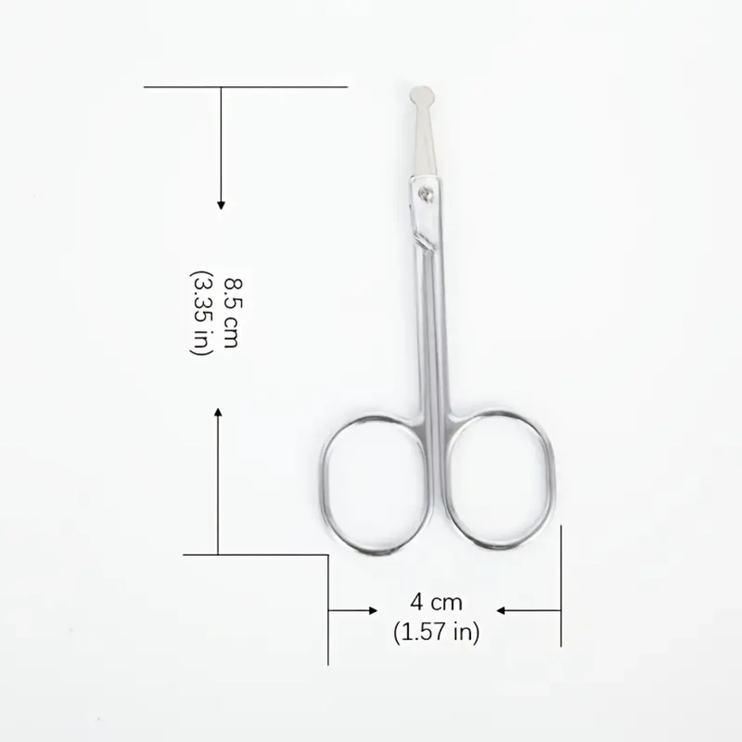 Eyebrow and Nose Hair Trimmers with Curved Scissor Heads for Precision Cutting - Perfect for Eyebrows and Nose Hair Grooming!