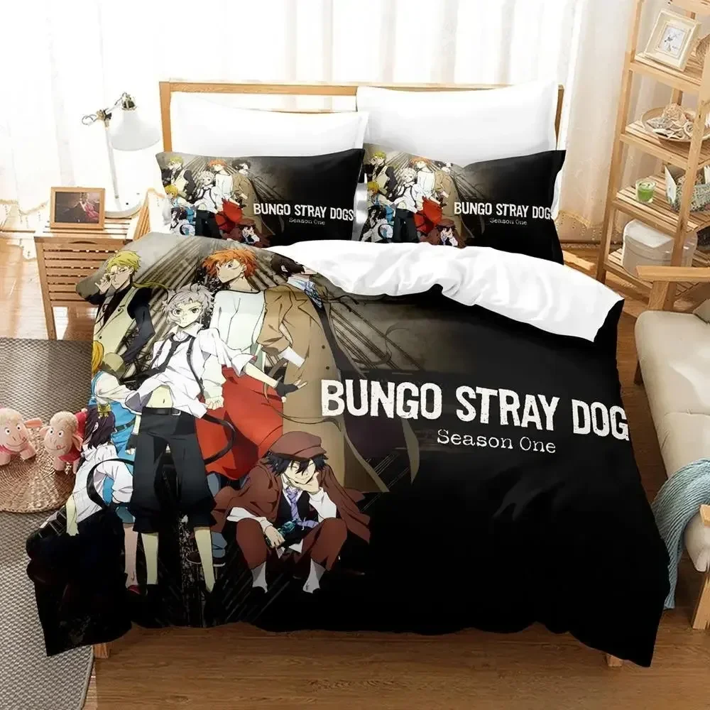 Bungou Stray Dogs S4 Bedding Set Single Twin Full Queen King Size Bed Set Adult Kid Bedroom Duvet cover Sets 2024 Bed Sheet Set