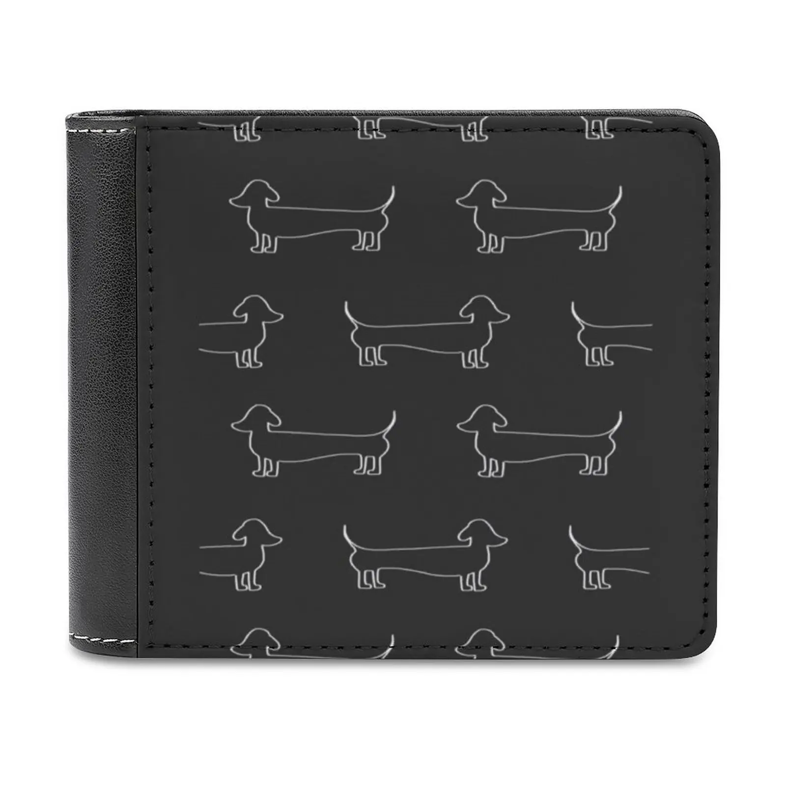 

Мужской кошелек с силуэтом таксы в темноте, легкие портативные кошельки для отдыха и путешествий, короткий стильный мужской кошелек, такса для собаки