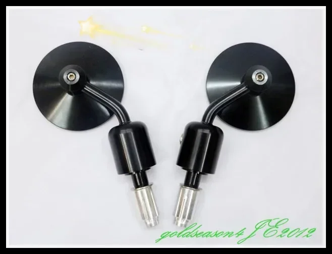 أسود CNC الألومنيوم 3 "مقود نهاية المرايا 7/8" دراجة نارية الجانب الرؤية الخلفية