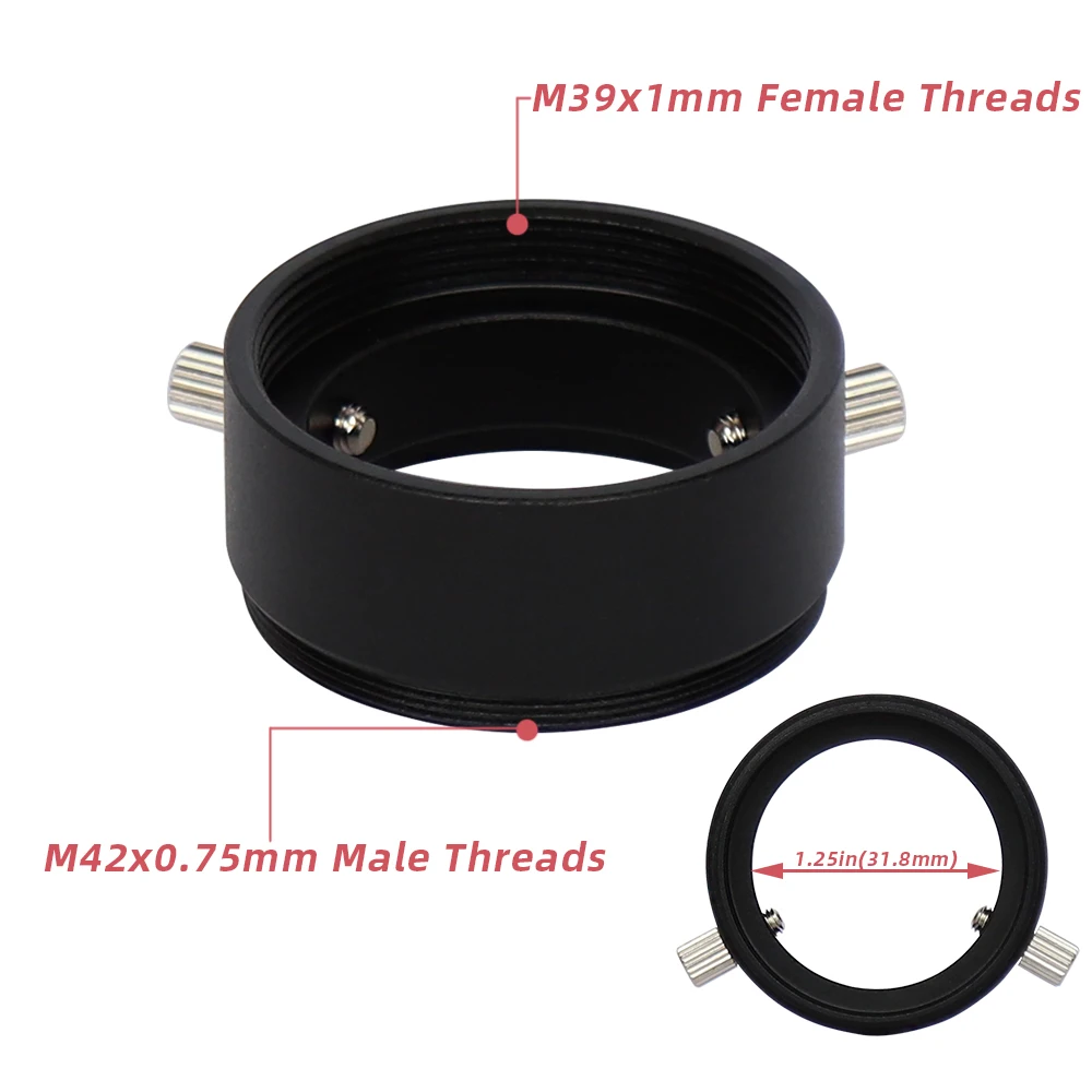 EYSDON 1,25 дюйма m39x1 мм окуляр трубка визуальный задний адаптер с M42x0.75 Male thread-#95730