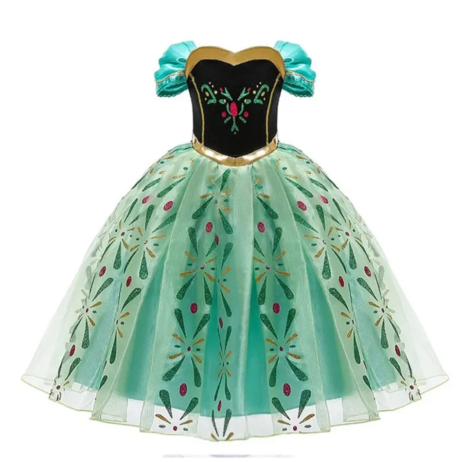 Mädchen Schnee königin Elsa Anna Kinder Kostüme für Mädchen 2024 Karneval Party Ballkleid Kinder Kleidung gefroren Jasmin Prinzessin Kleid