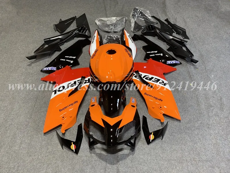 New ABS Whole Motorcycle Fairings Kit Fit for Aprilia RS125 RS4 50 125 2006 2007 2008 2009 2010 2011 Bodywork Set Red Orange