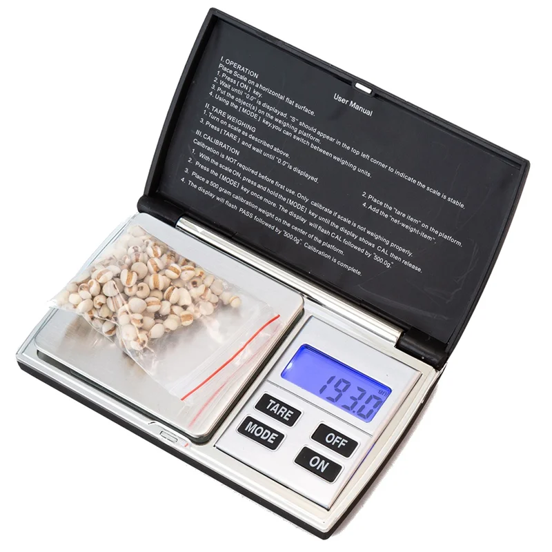 500G 0.1G Digital Kitchen Scale Jewelry Gold Balance Weight Gram LCD Pocket Weighting Electronic