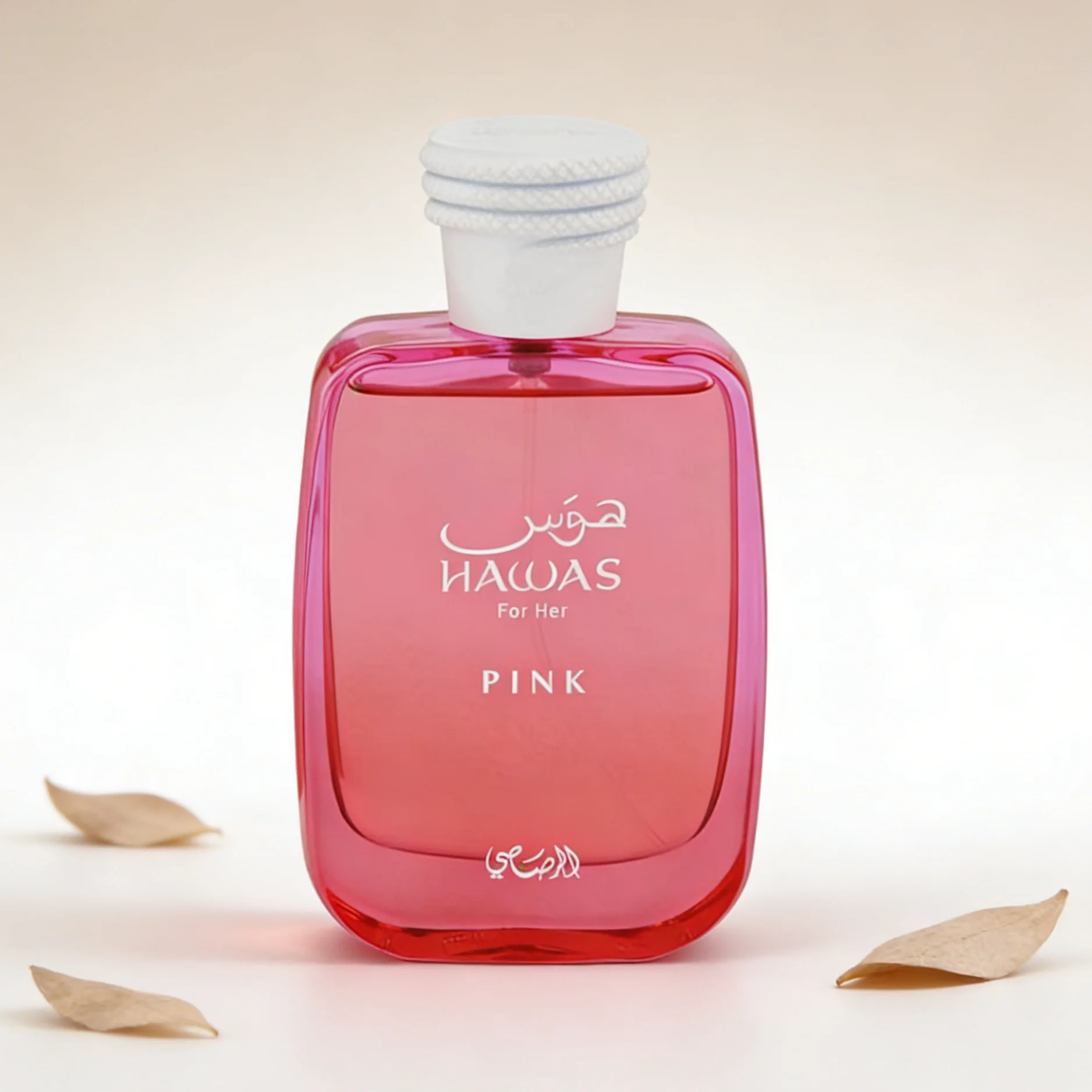 

Hawas Pink For Her Women's EDP 3.38oz, Juicy Peach & Floral Fragrance, Luxe All-Day Wear Scent