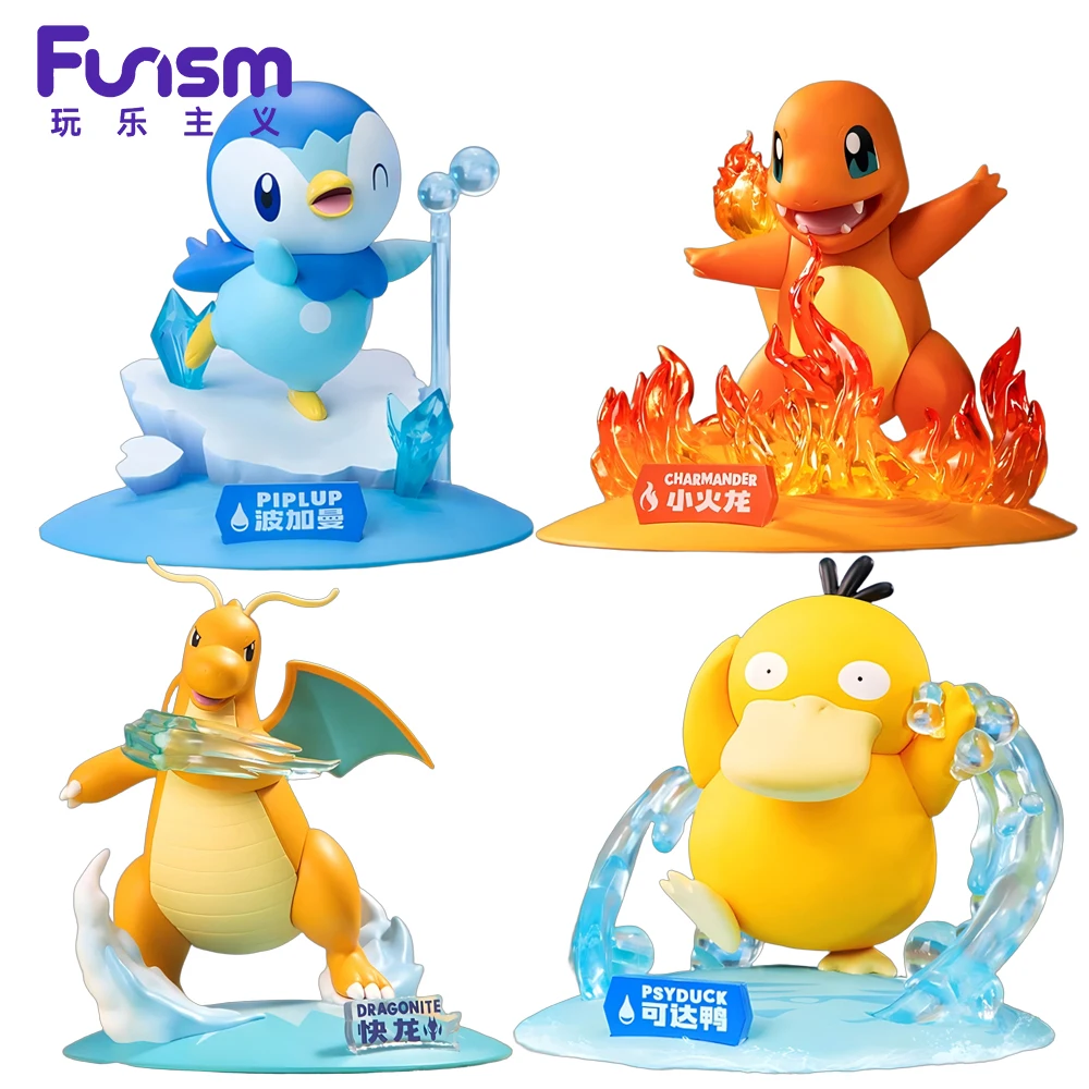 

Genuine FUNISM Pokemon Handheld Action Figures Meowth Gengar Cute Desktop Display Ornaments Lovely Birthday Gift for Boys Girls