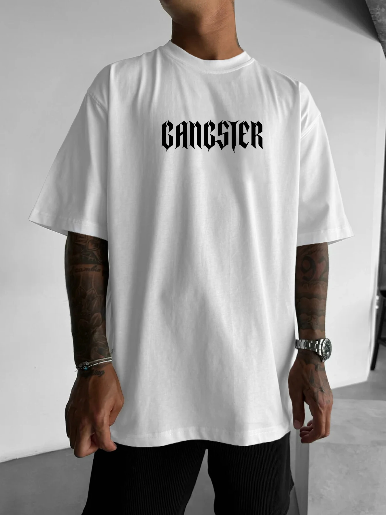 T-shirt décontracté blanc à ma - Gothic Streetwear Brand avis et prix