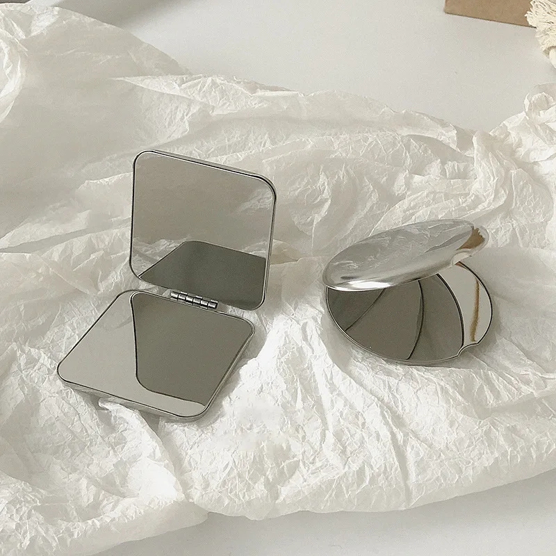Faltbarer Make-up-Spiegel für Mädchen, niedlicher kleiner Spiegel, tragbarer drehbarer Studentenspiegel für Geldbörse und Reisen, kosmetische Schönheitswerkzeuge, Handheld