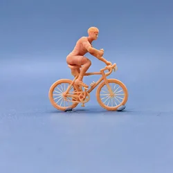 1/64 1/50 1/43 Scale Model Resin Cyclist Bike Uncolored Miniature Diorama Hand-painted S935 S936