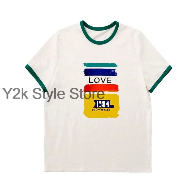 Jimin متساوية الحب تي شيرتات قصيرة الاكمام الرجال النساء Kpop الشباب مجموعة شقة الحب الطباعة عالية الجودة القطن قصير الأكمام المحملة القمم #5