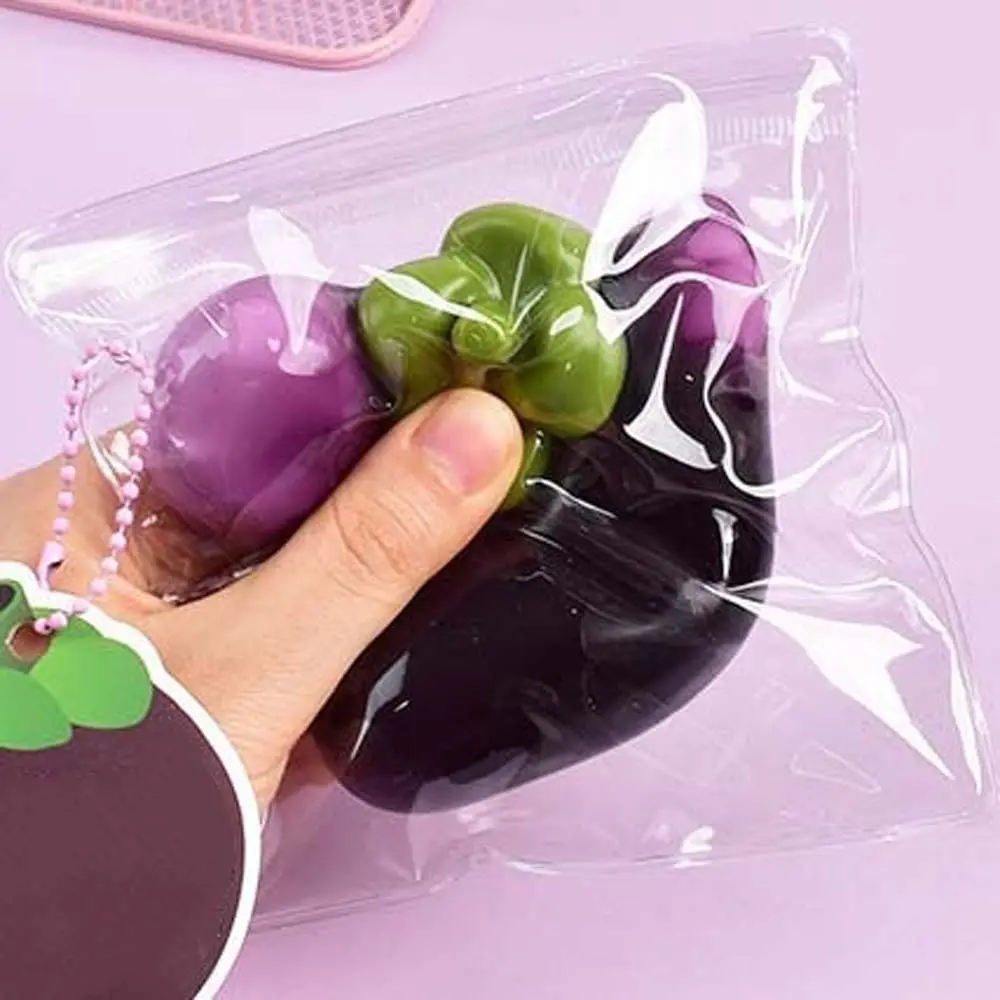 Portable Hand Relax Mangosteen Squeeze Simulation Soft Texture Fruit Squishy Slow Rebound Pinch Sensory Children Gifts