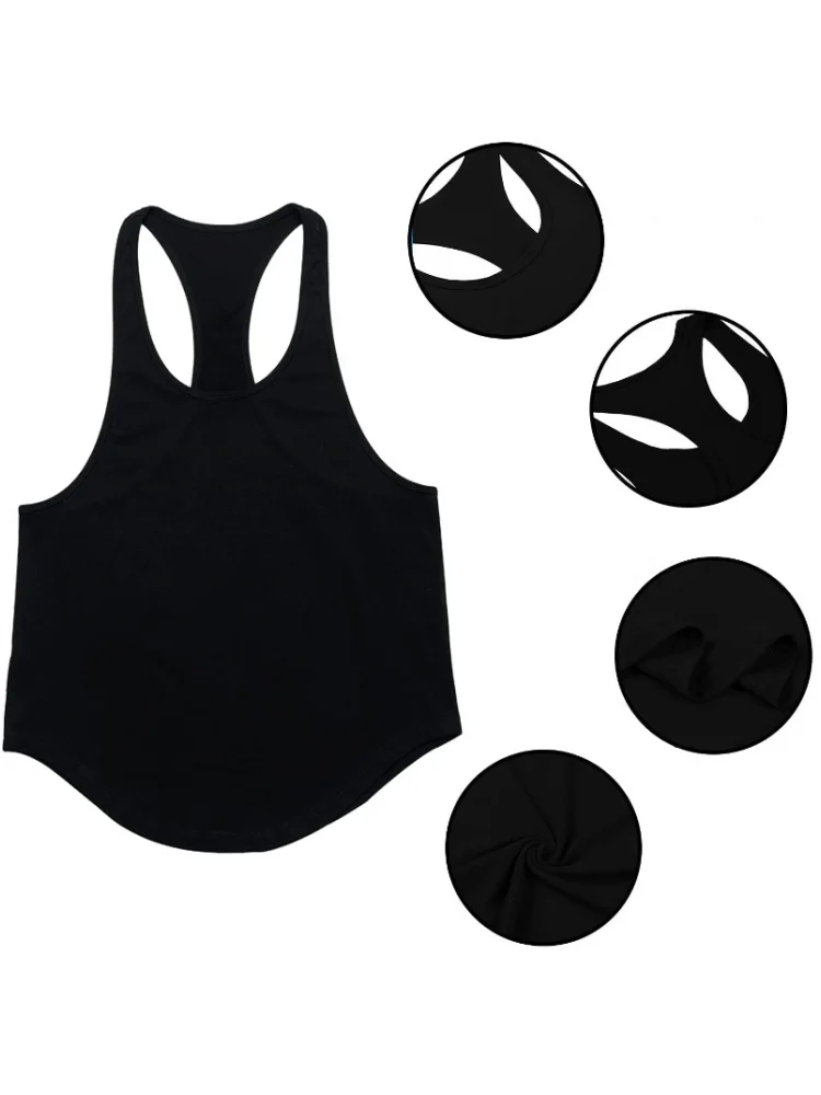 Summer New Men's Tank Top Quick Dry Fitness Tank Top Breathable Comfortable Casual Tank Top Running Pattern Printed Tank Top image 4