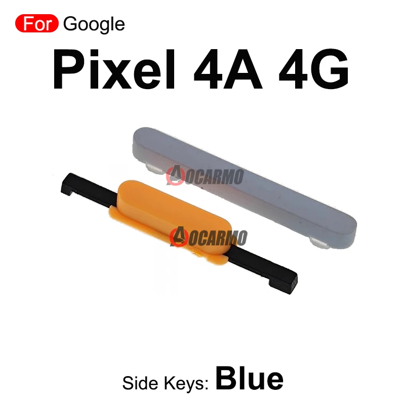 For Google Pixel 4A 4G 5G Side Button Keys Power On /Off Volume Button Replacement Parts Use For Black White Orange Phone