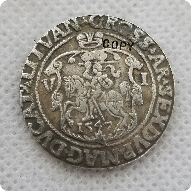 Poland - Litva : VI GROSS 1547 - SIGISMUND Copy Coin commemorative coins-replica coins medal coins collectibles