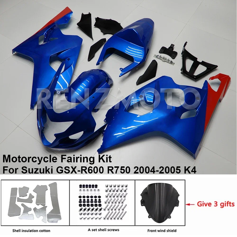 For Suzuki GSX-R600 R750 04-05 K4 K5 Fairing Motorcycle Set Body Kit Decoration Plastic Guard Plate Accessories Shell S0604-131A