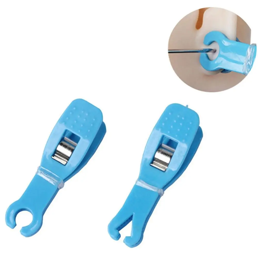 Puncture Tool Needle Tweezers Triangle Close Ring Needle Pipe Disposable Professional Tool Acrylic Piercing Clamp
