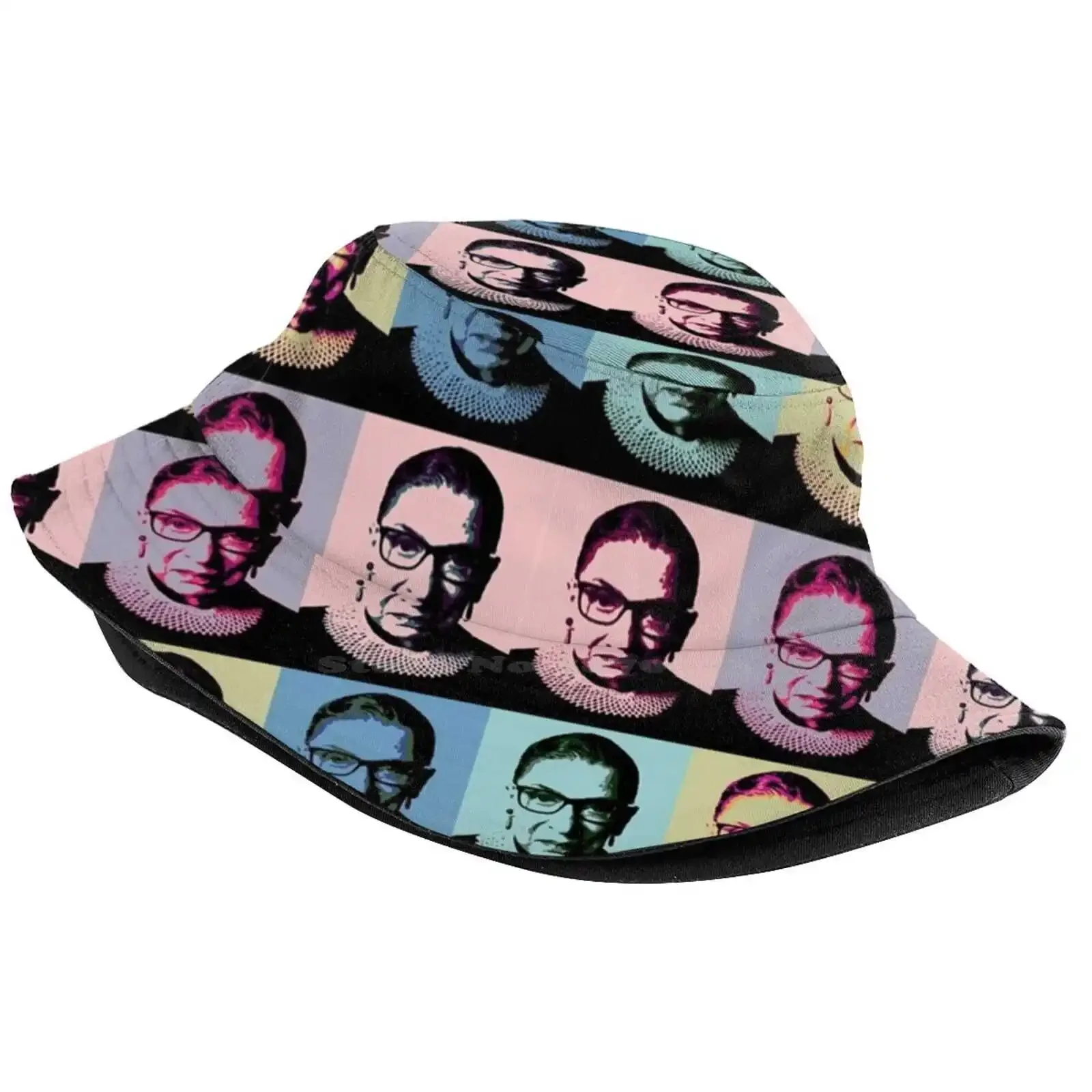 Rbg - In Muted Colors Sun Cap Fisherman Hat Bucket Hats Rbg Ruth Bader Ginsburg I Dissent Feminist Feminism