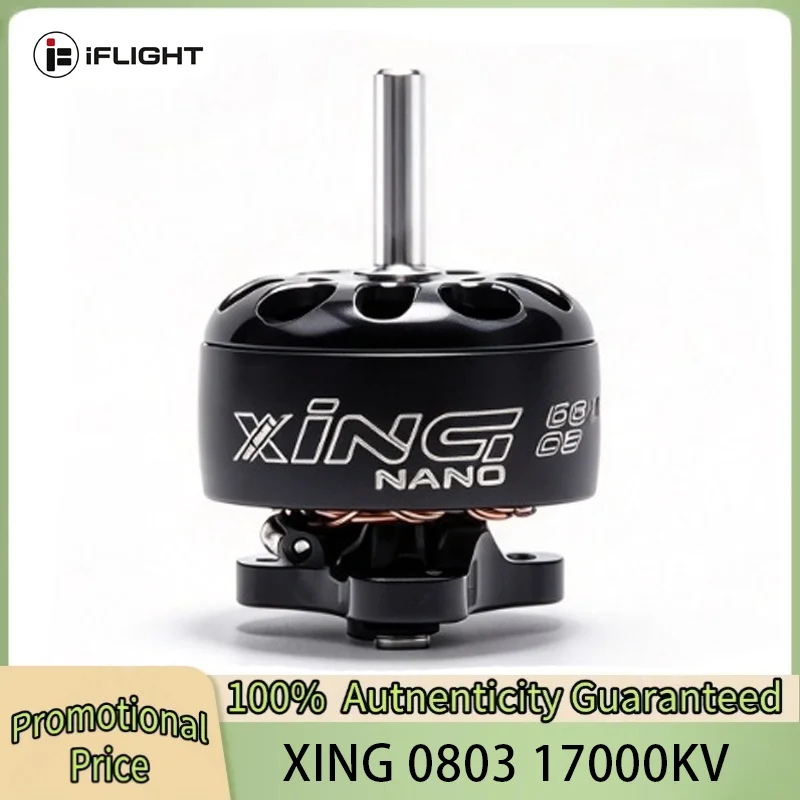 IFlight XING NANO 0803 17000KV 1S Brushless Motor with With 30mm Wire Plug 1mm Shaft for RC FPV Racing Drone