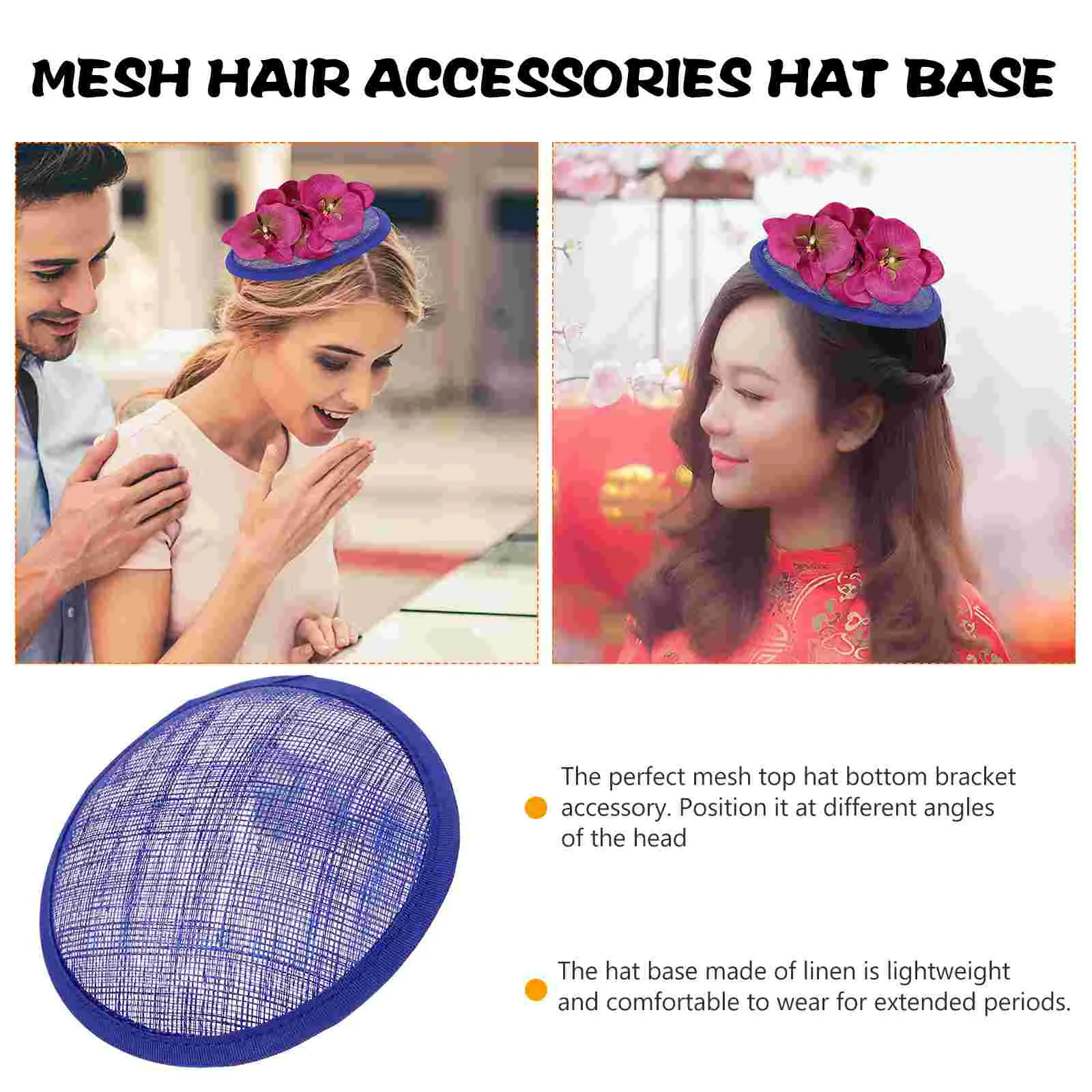 Top Hat Base Holder Making Accessory Hats Bottom Bracket Women Mesh Headwear Design Linen Supply DIY for Women's