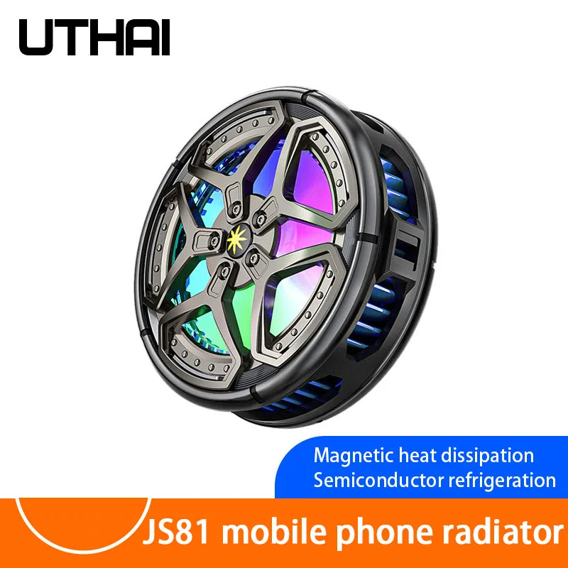 

UTHAI JS81 Магнитный радиатор для мобильного телефона Полупроводниковое охлаждение Охлаждающий вентилятор для курицы Задний зажим Полупроводниковое охлаждение