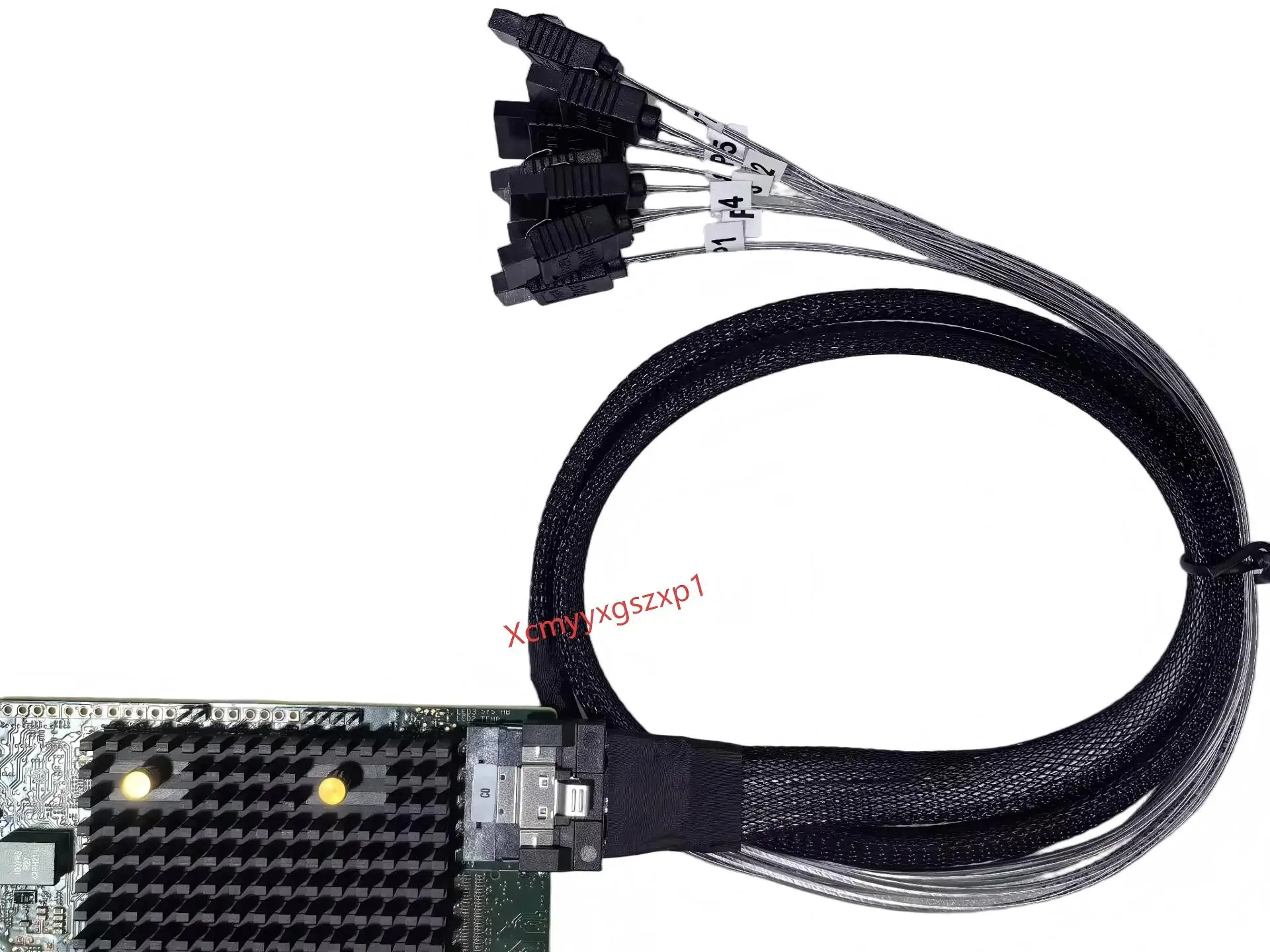 Broadcom  LSI 9500-8i Tri-Mode HBA IT Mode ZFS TrueNAS UNRAID + /SFF-8654 TO SATA 8P Cable