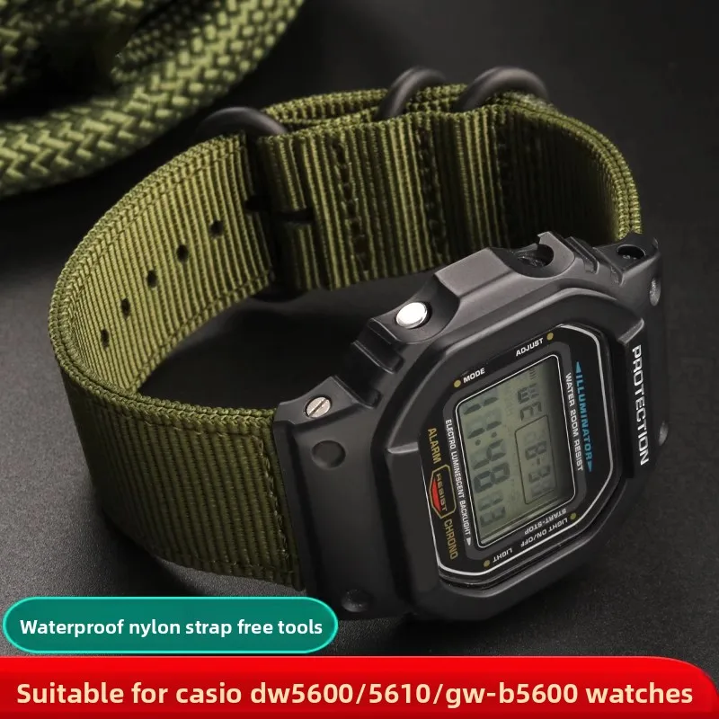 

Nylon Watch Strap For Casio G-Shock DW-5600 GW-B5600 GM-5600 GM110 GA110 GM2100 GA900 AE1200 Sport Waterproof Canvas Watchband