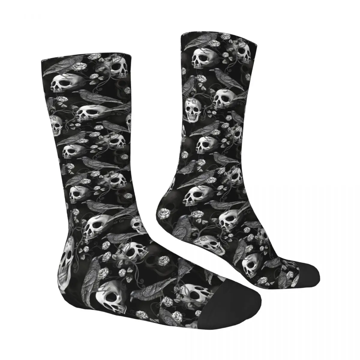 Gothic Crow Kawaii Socks Shopping Cartoon Pattern Socks