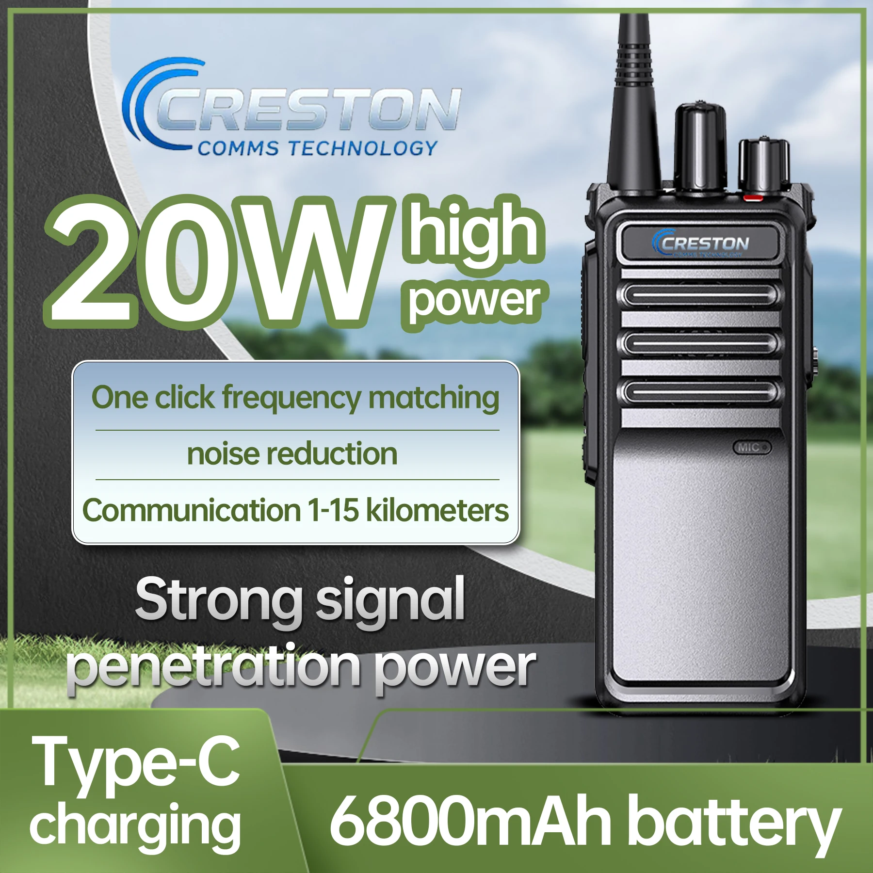 KLSD K8600S Walkie Talkie 20W 99CH Type-C HIDDEN DISPLAY SCREEN TOT CTCSS DCS VOX VOX Monitor Scrambler Scanning Definable