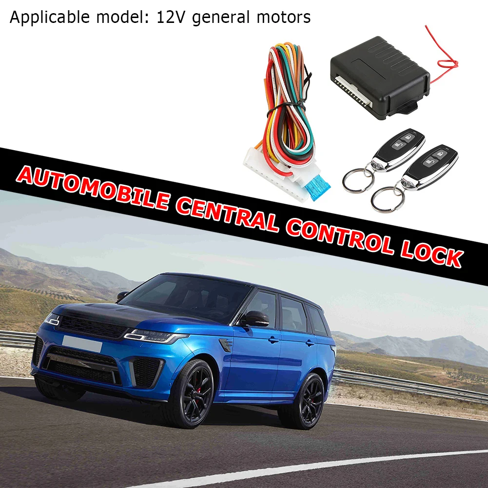 Keyless Entry Alarm System with Remote Control Keychain Central Kit System Button 433.92MHz Door Lock Keyless Entry System