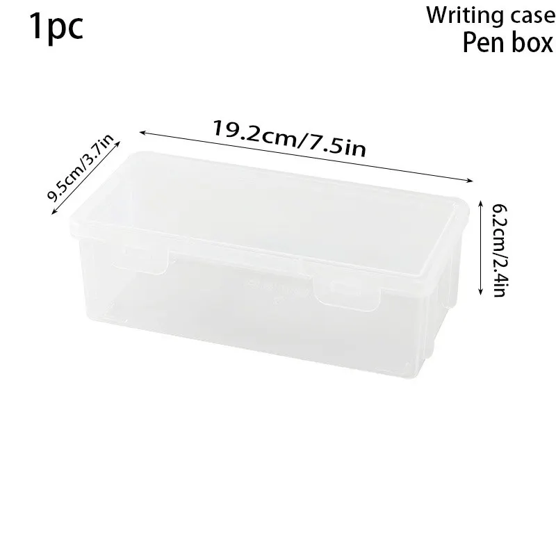 1PC Transparent Pencil Case Sketch Plastic Pencil Case Storage Case Art Student Pencil Case Large Capacity Toolbox