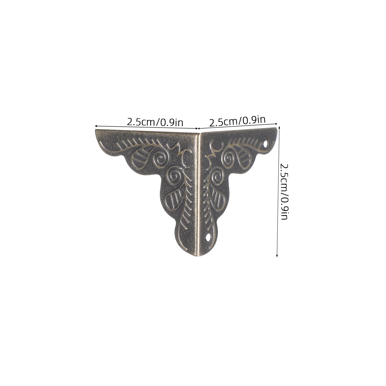 20 шт., угловые ограждения для металлической коробки, 25 мм, винтажные защитные края для деревянного футляра, защитные угловые бамперы для мебели, фурнитура