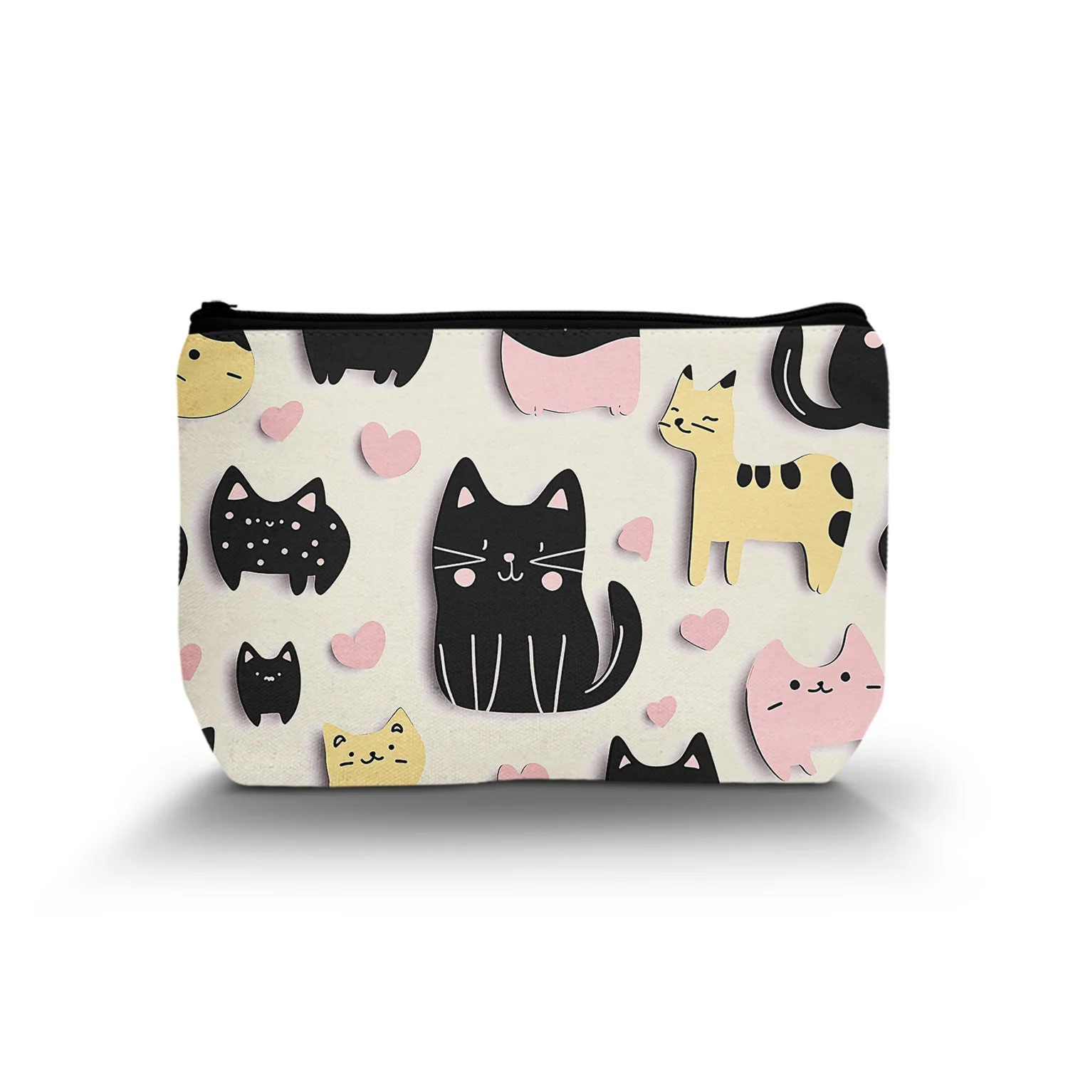 1 Pc Cute Cat Travel Makeup Bag Inspirational Cosmetic Toiletry Organizer Cute For Purse Birthday Gifts Women Fashion A