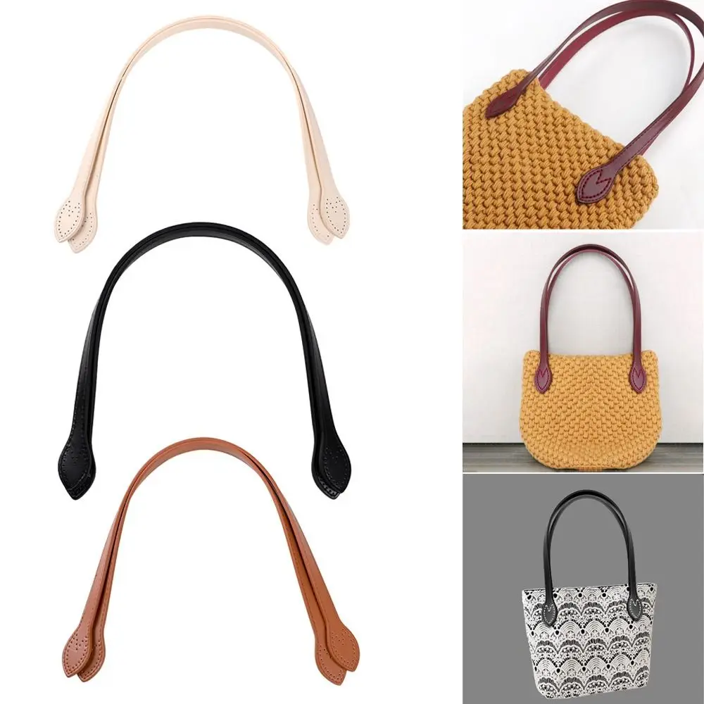 2Pcs DIY PU Leather Shoulder Bag Strap Detachable Core Stitching Bag Belt Replacement Bag Handles Bag Accessories