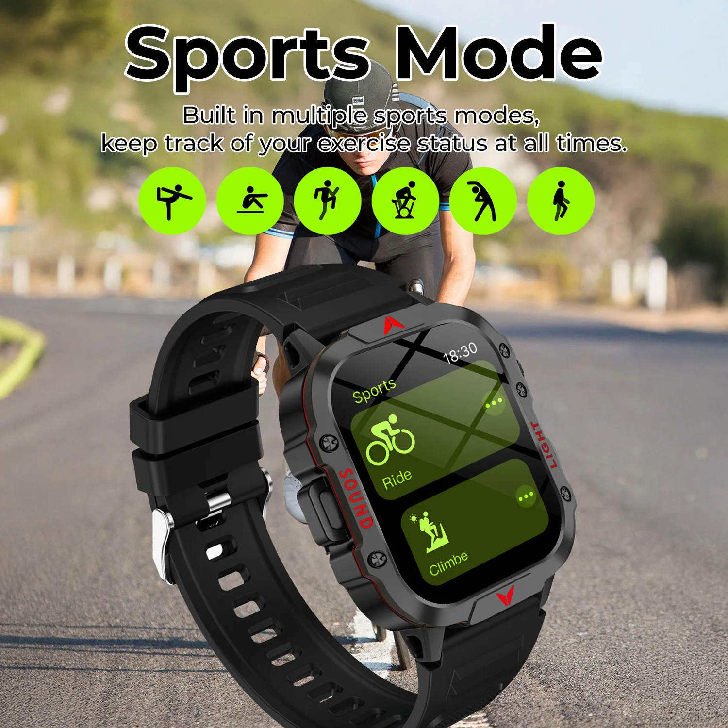 2025 Smart Watch da uomo Chiamate Bluetooth Monitoraggio della salute Modalità sportive multiple Smartwatch da donna impermeabile per Android e IOS