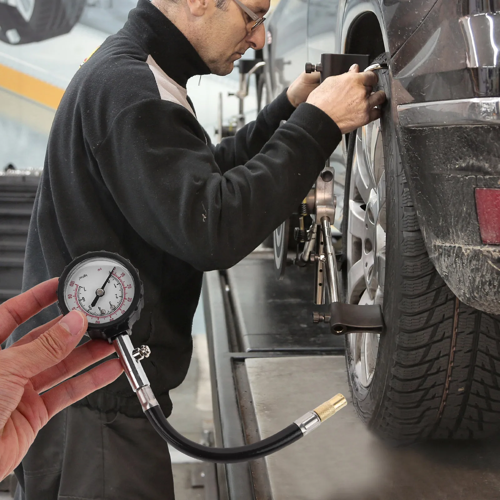 

Car Tire Pressure Gauge Digital 0-100psi Rubber Cover Portable Tyre Pressure Tester Accurate Automotive Monitor