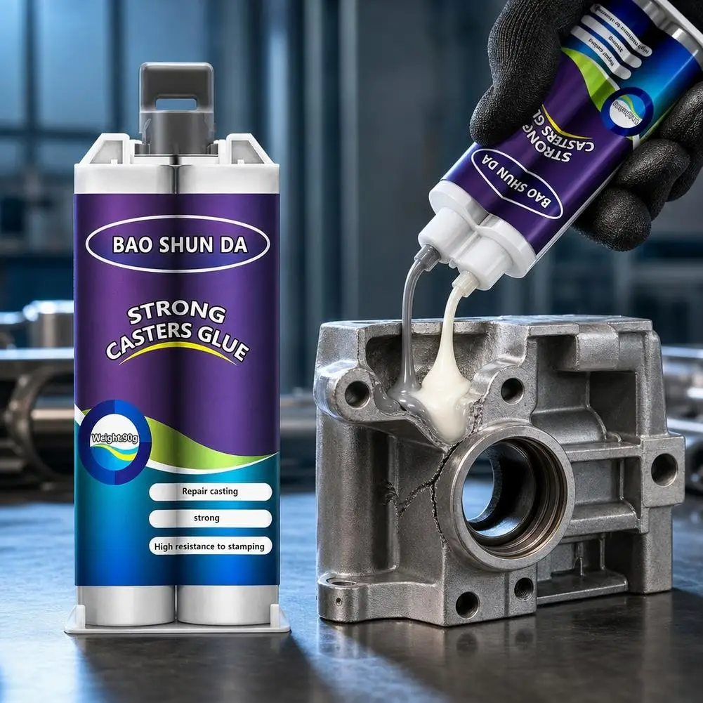 90g High-Strength Metal Bonding Repair Agent Fast-Curing Industrial Casting Glue For Cracked Metal Surfaces and Casting