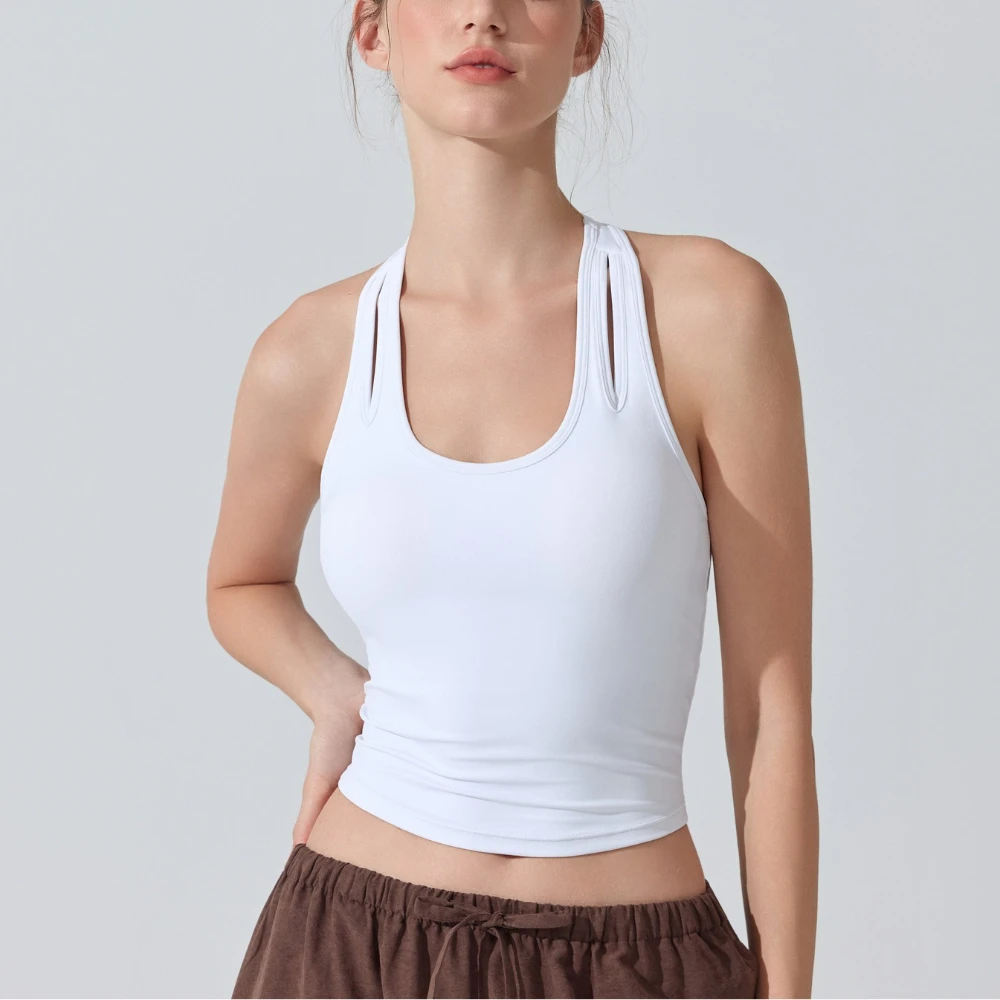 MIML مضاد للجراثيم عارية الشعور سترة رياضية للإزالة وسادة الصدر U الرقبة جميلة الظهر اليوغا الصدرية التخسيس الجري اللياقة البدنية الملابس #1