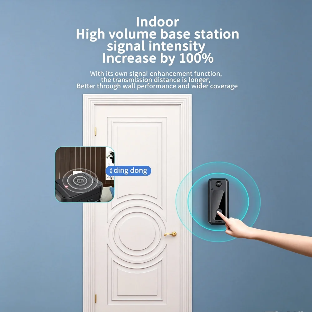 Tuya Smart WiFi Video Doorbell Wireless Visual Intercom System Waterproof Home Security Camera Two‑Way Audio Remote Door Bell