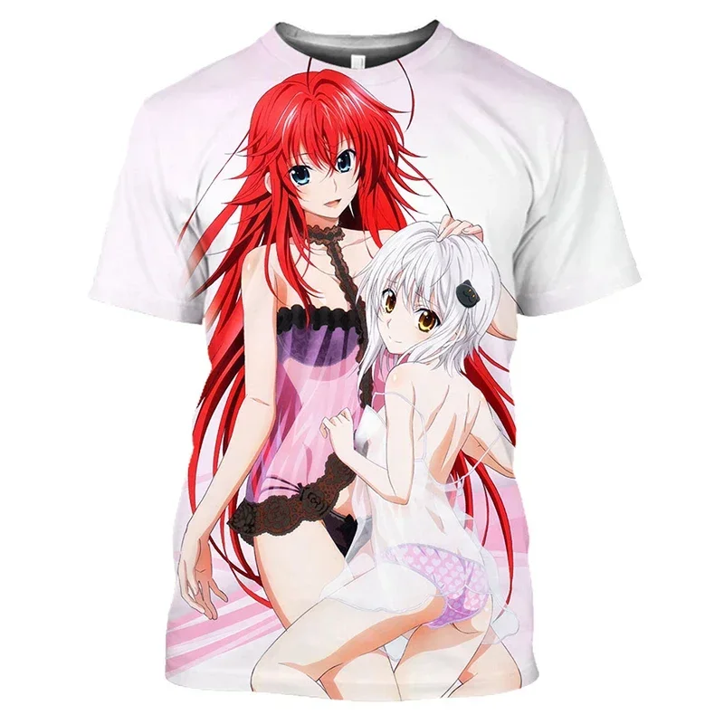 2024 Demon High School T-shirt 3D Printed Anime Fashion T-shirt Men Casual Loose Comfortable Permeable Top Harajuku Popular