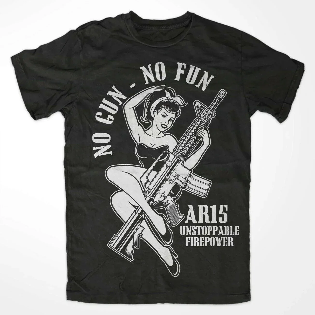 No Gun No Fun. Weapon Morale AR15 Gun Naval Seals Operator T-Shirt. Premium Cotton Short Sleeve O-Neck Mens T Shirt New S-3XL