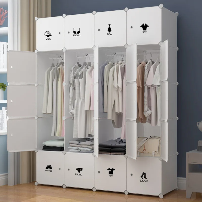 Modern Open Wardrobe Display Cabinet Plastic Partitions Clothes Bedroom Wardrobe Organizer Guarda Roupa Lounge Suite Furniture