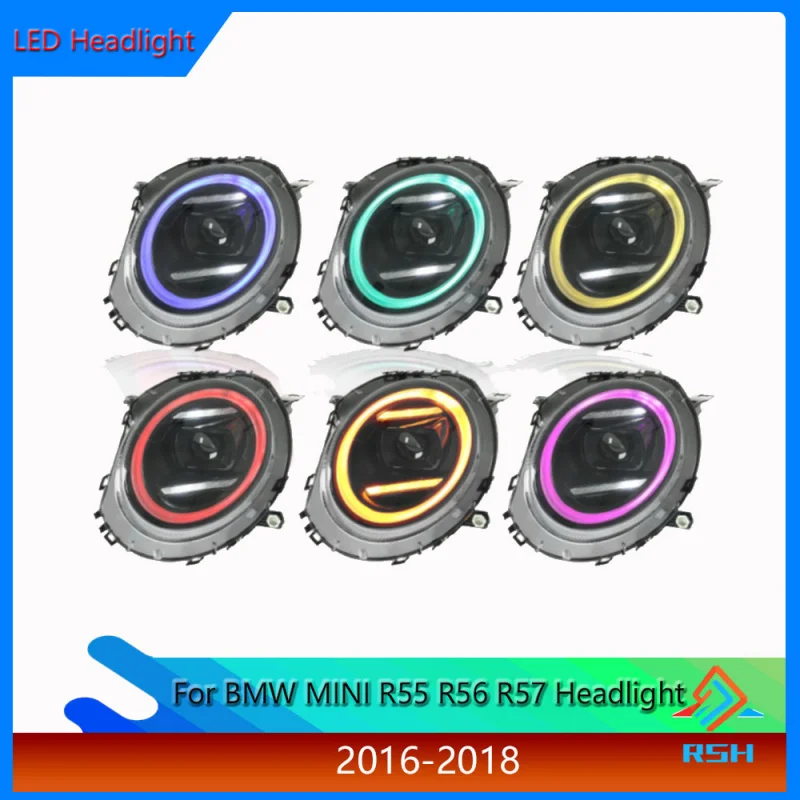 

Car RGB Headlights For BMW MINI R55 R56 R57 Head Light Assembly 2007-2013 Models Modified With New LED Daytime Running Lights