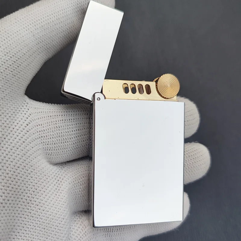 ZORRO 552 piano sound white nickel brass fuel lighter, carved lighter, cigarette accessories, men's gift