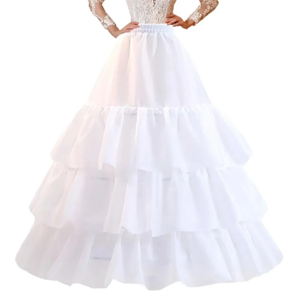 أنيقة الزفاف ثوب نسائي تحتية الكرة ثوب كرينولين زلة تأثيري لوليتا تنورة Bridae فستان حفلة موسيقية تنورات #4