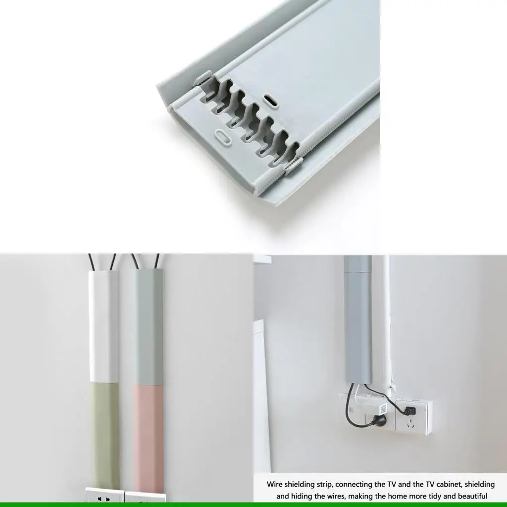 U55C Self-Adhesive Raceway Wall Cord Duct Cover Cable Fixer Fastener Hider